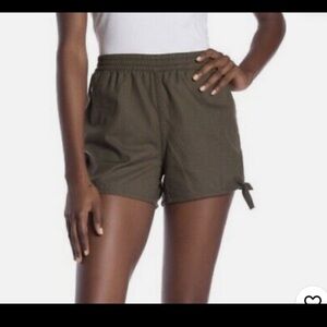 Madewell pull on shorts green side ties size small